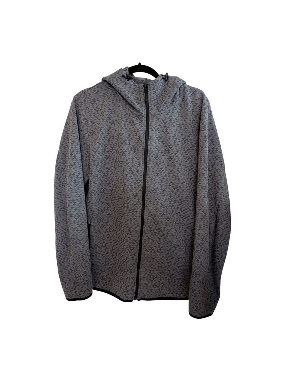 UNIQLO SprzNY MOMA Limited Edition Gray Full Zip Jacket Geo Print XL EUC